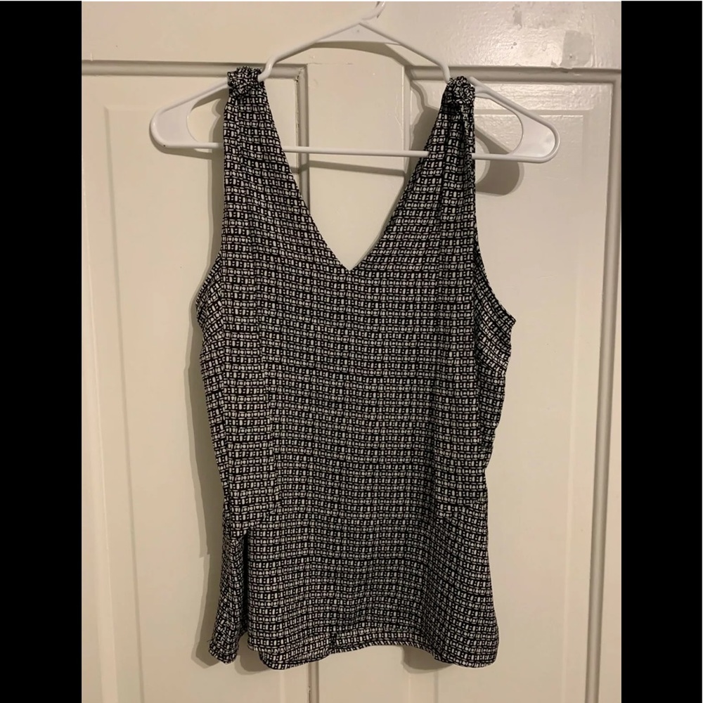 GAP Tie V-Neck Tank Top Black Size S Small new